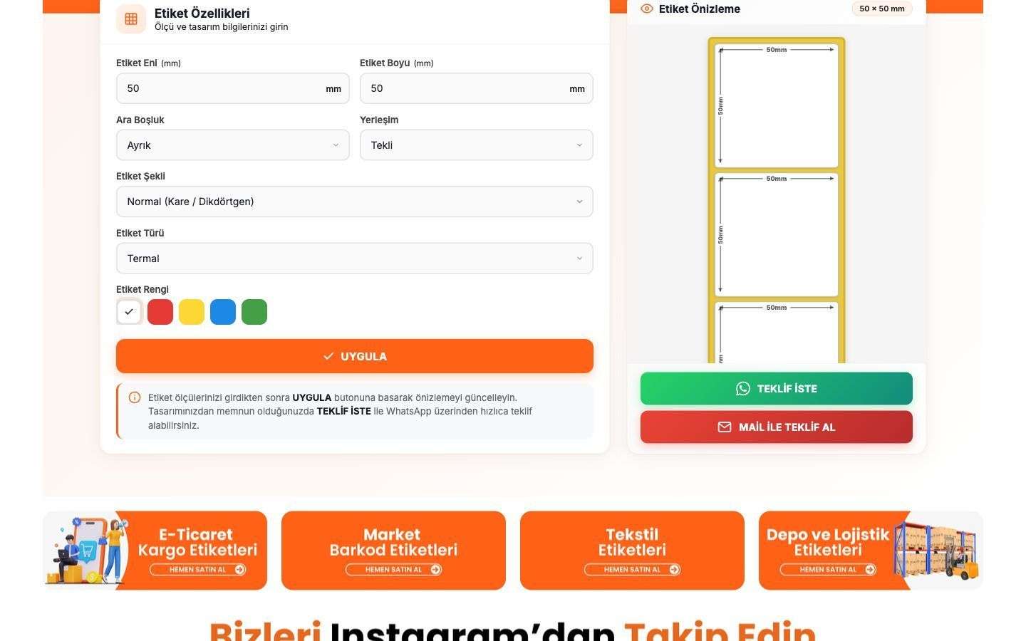 Ay Barkod web sitesinden bir bölüm, masaüstü görünümü