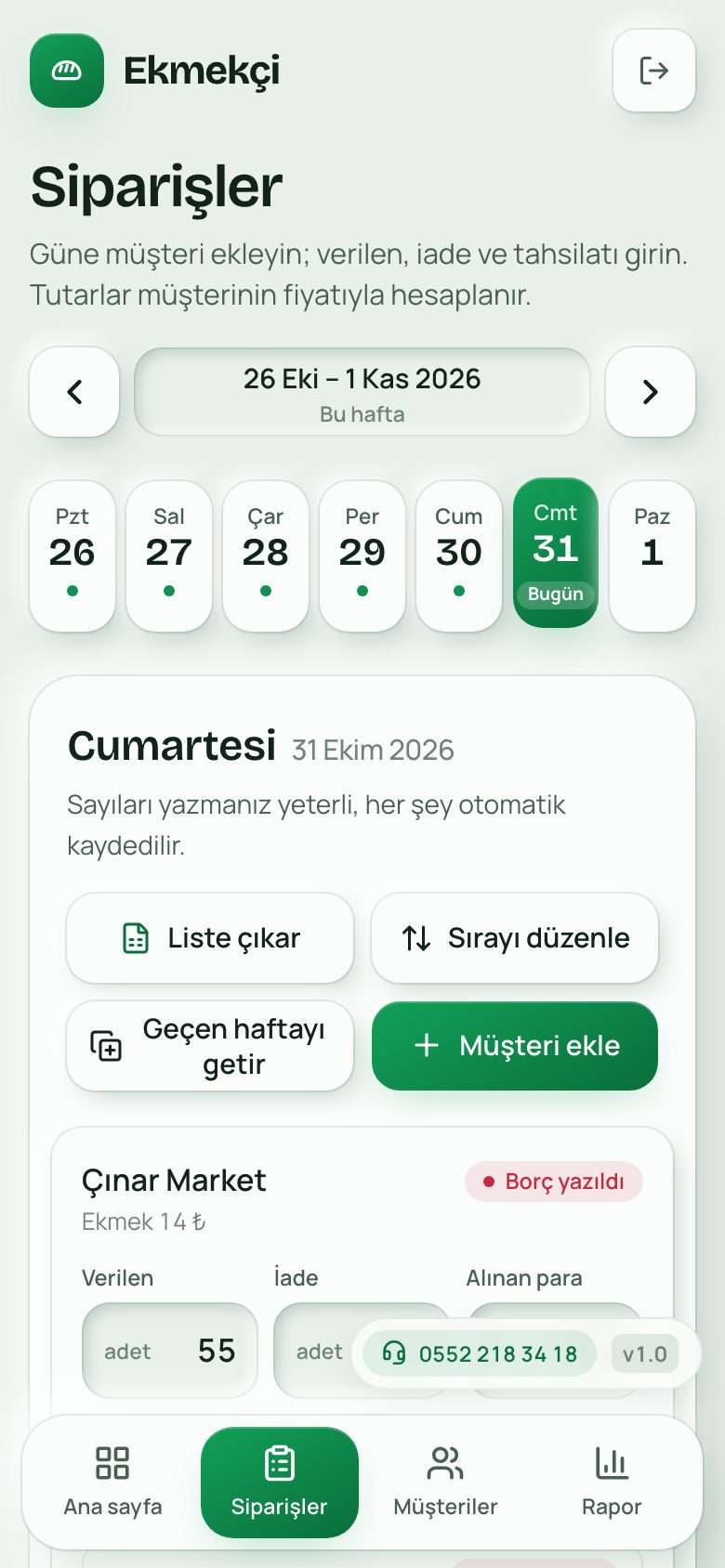 Ekmekçi mobil ilk ekran