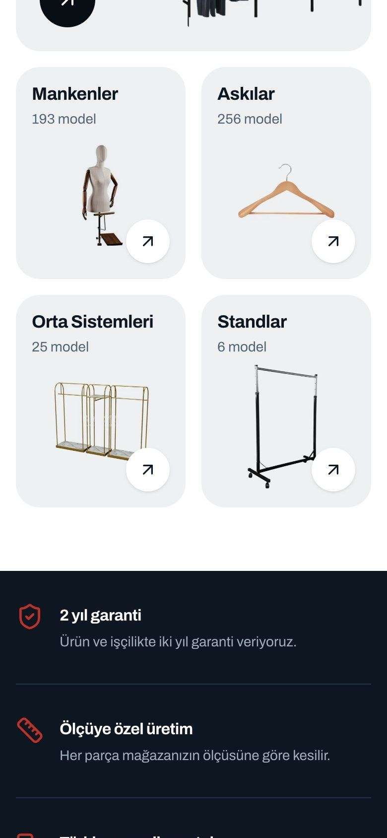 Güney Mağaza Dekorasyon mobil görünümünden bir bölüm