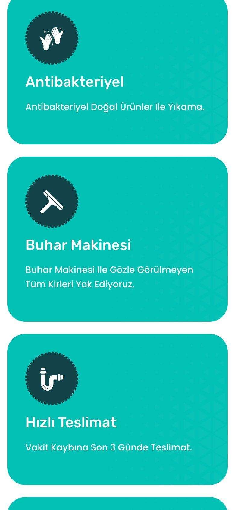 Uygunay Temizlik mobil görünümünden bir bölüm